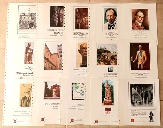 Lote 15 Documentos Filatélicos "Generalitat de Catalunya"