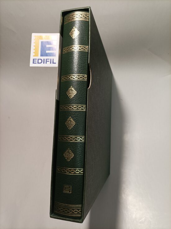 EDIFIL modelo SEMILUJO verde álbum de sellos / Ref. alb448