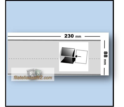 25 estuches en tiras  230 x 88 <corte central en reverso>