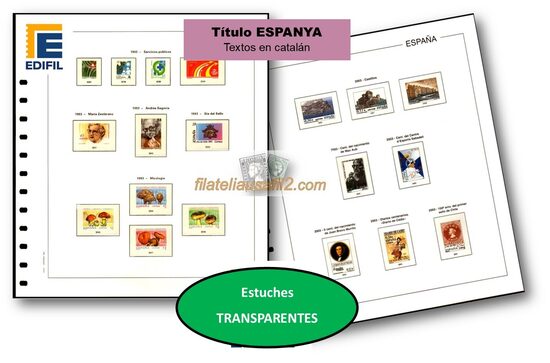 EDIFIL año 2011 montado con estuches transparentes "textos Catalán" / Ref. 608x
