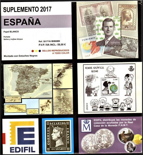 EDIFIL año 2017  sin estuches **NUEVO sin uso** / Ref. 542x