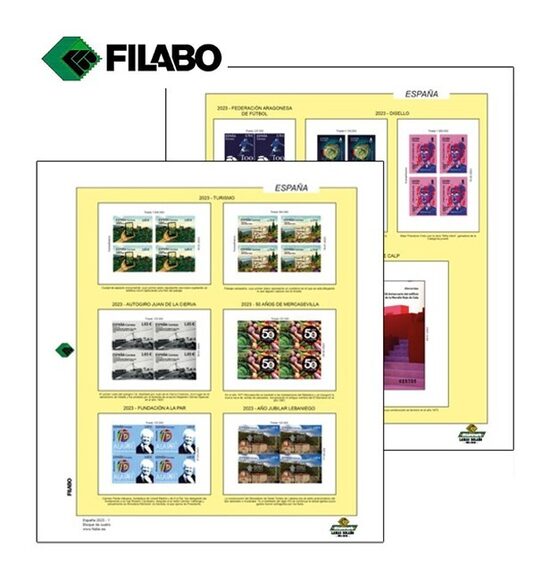 FILABO año 2009 <Bloque de Cuatro> montado con estuches transparentes *NUEVO sin uso / Ref. s165