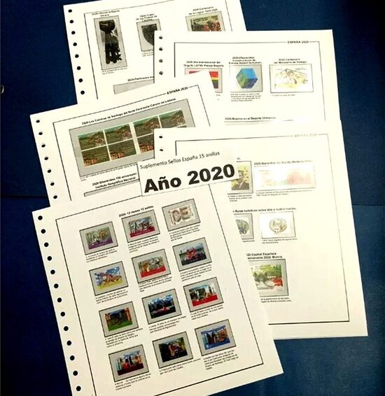 Hojas año 2020 montado con estuches transparentes / Ref. s162