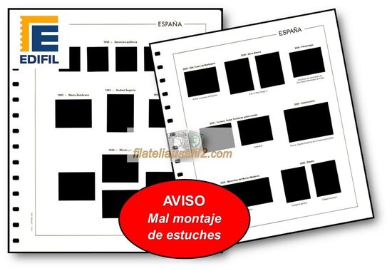 EDIFIL año 2012 montado con estuches negros *leer / Ref. 548x