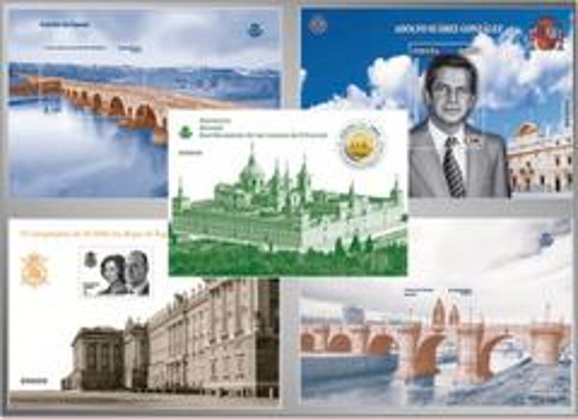 Estuches para Hojas Bloque 158 x 113 mm  <corte central en reverso>      