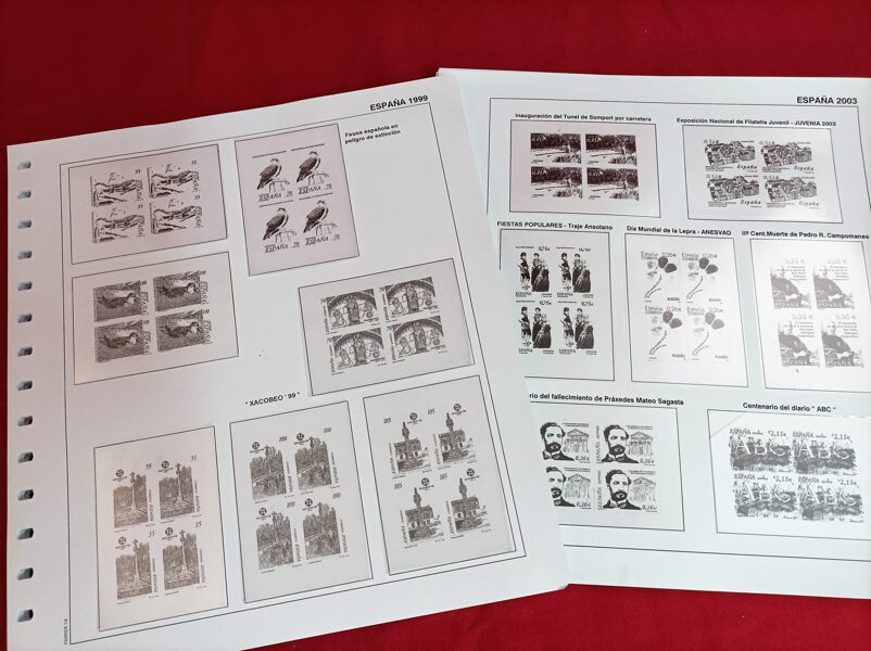 FERRER año 1999 <Bloque de Cuatro> montado con estuches transparentes / Ref. 420a