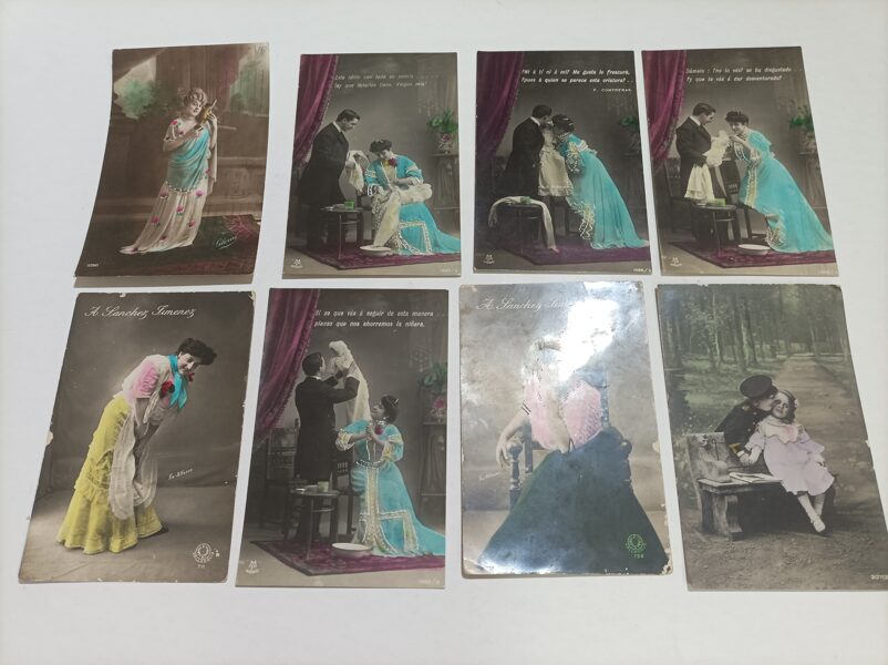 8 Tarjetas Postales coloreadas / Ref.052