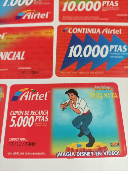14 Tarjetas Telefónicas de AIRTEL / Ref.F053