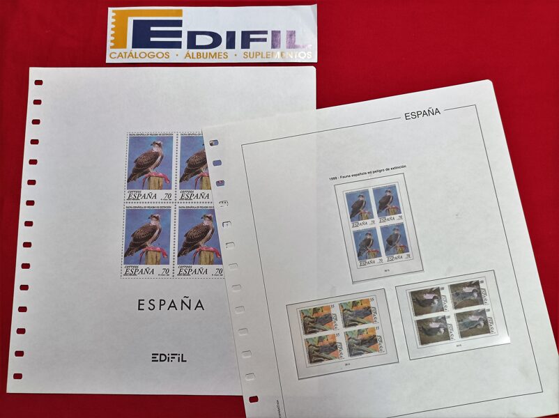 EDIFIL año 2001 <Bloque de Cuatro> montado con  estuches transparentes / Ref. 410d