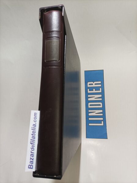 LINDNER Álbum de sellos modelo 1124 marrón con cajetín negro / Ref. alb398