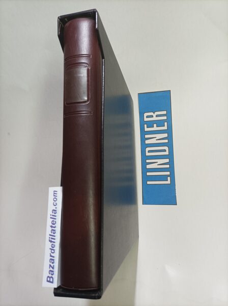 LINDNER Álbum de sellos modelo 1124 marrón con cajetín negro / Ref. alb399