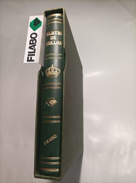 FILABO modelo plástico Album de sellos verde  "título Album de Sellos-con corona" / Ref. alb438