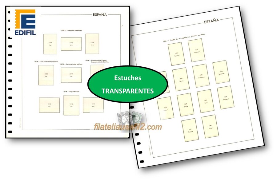 EDIFIL año 1975 montado con estuches transparentes  / Ref.551m