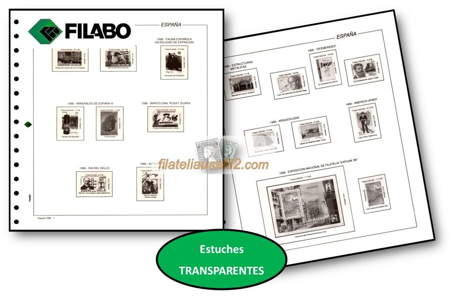 FILABO años 1982-1983-1984 montados con estuches transparentes / Ref. 275c