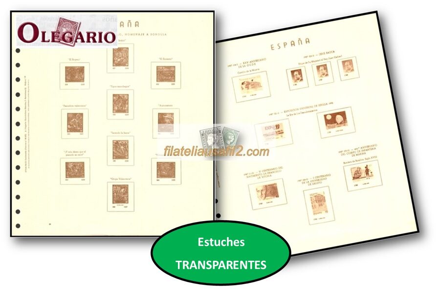 OLEGARIO años 1986 a 1989 montado con estuches transparentes / Ref. 370a