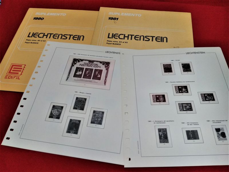 EDIFIL Liechtenstein  1977 a 1982 sin estuches
