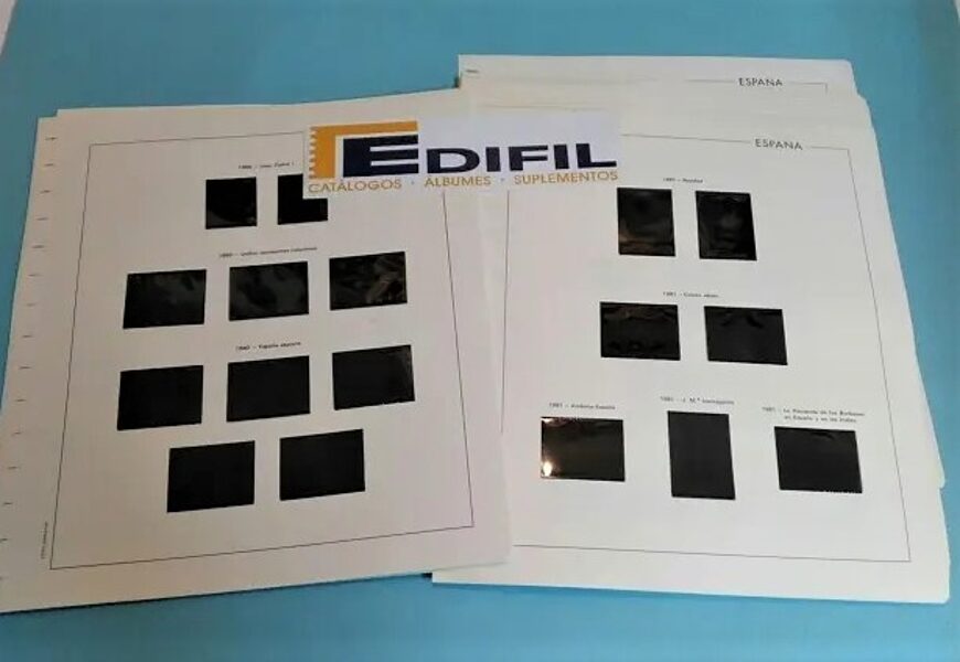 EDIFIL años  1975 a 1982 montado con estuches negros / Ref. 316