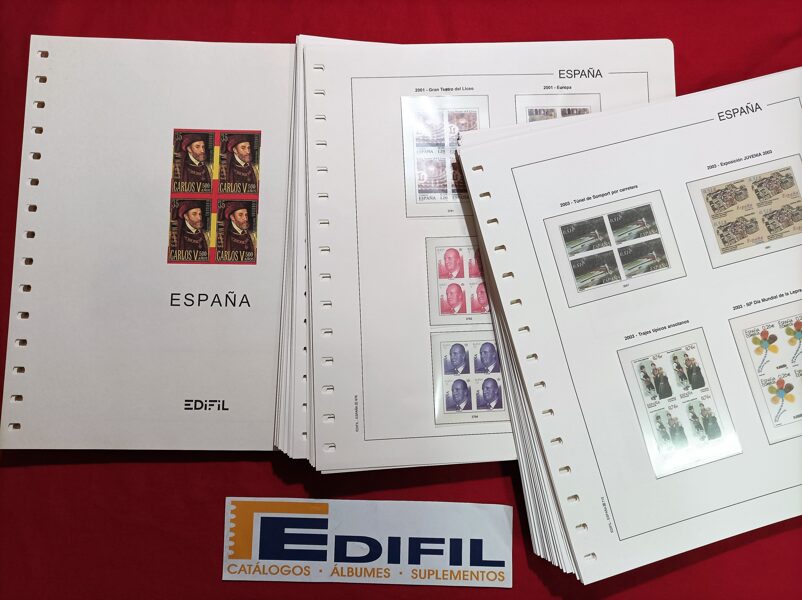 EDIFIL años 2002 a 2005  <Bloque de Cuatro>  montado con  estuches transparentes  / Ref. 481a