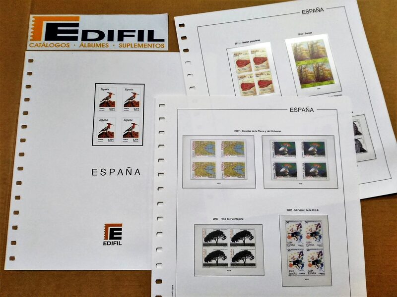 EDIFIL año 2011 <Bloque de Cuatro> montado con  estuches transparentes / Ref. 419e