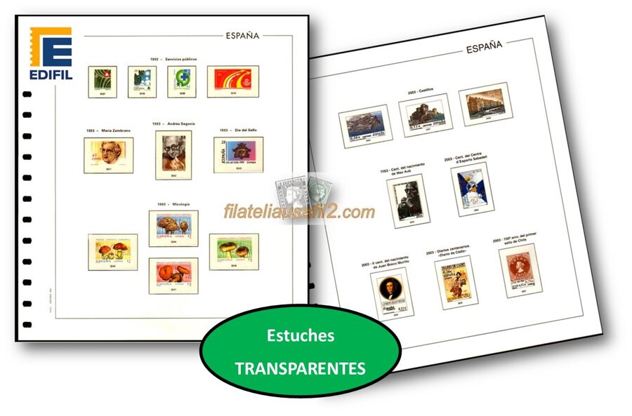 EDIFIL año 1999 montado con estuches transparentes / Ref. 592x
