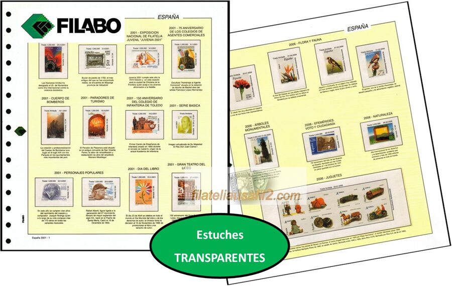 FILABO años 2004-2005 montado con estuches transparentes / Ref. 476c