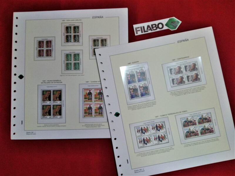 FILABO año 2003 <Bloque de Cuatro>  montado con estuches transparentes / Ref. 381b