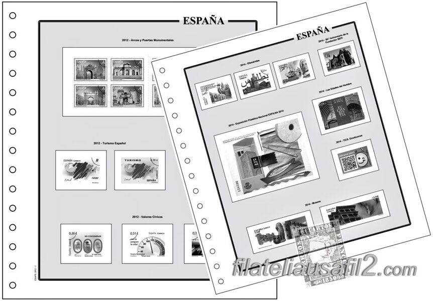 USAFIL año 2002 montado con estuches transparentes / Ref. 584c