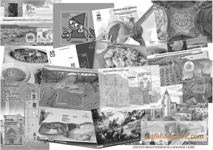 Año 2021 - 22 Estuches Especiales para Hojas Bloque y carnets