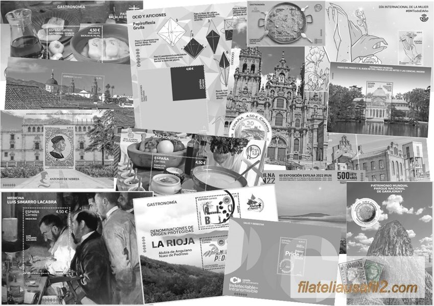 Año 2022 - 20 Estuches Especiales para Hojas Bloque y carnets