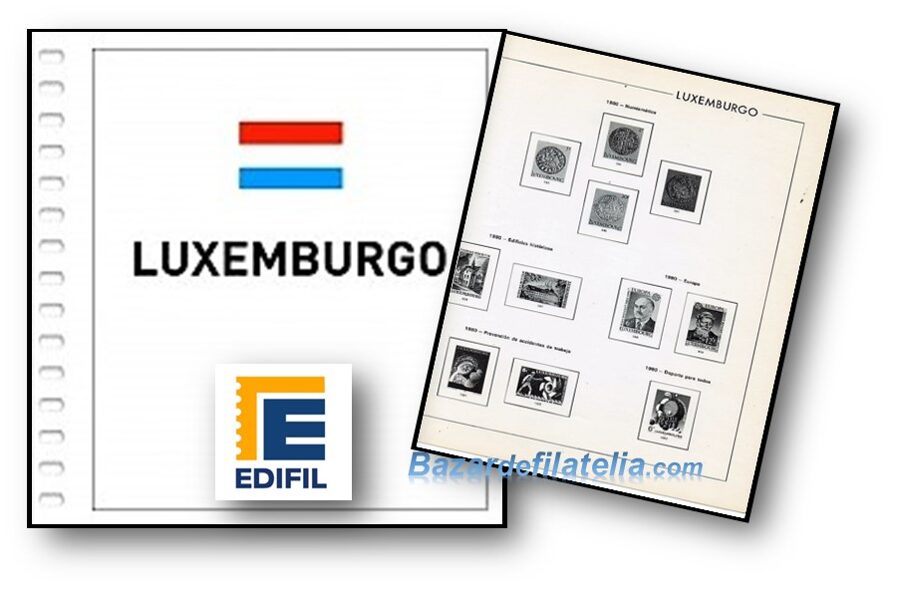 EDIFIL  < LUXEMBURGO >  año 1980 montado con estuches transparentes  / Ref. ex015