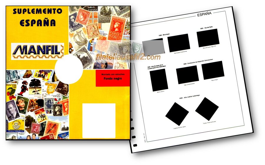 MANFIL años 1995-1996-1997 montado con estuches negros ** Hojas NUEVAS sin uso ** / Ref. 532b