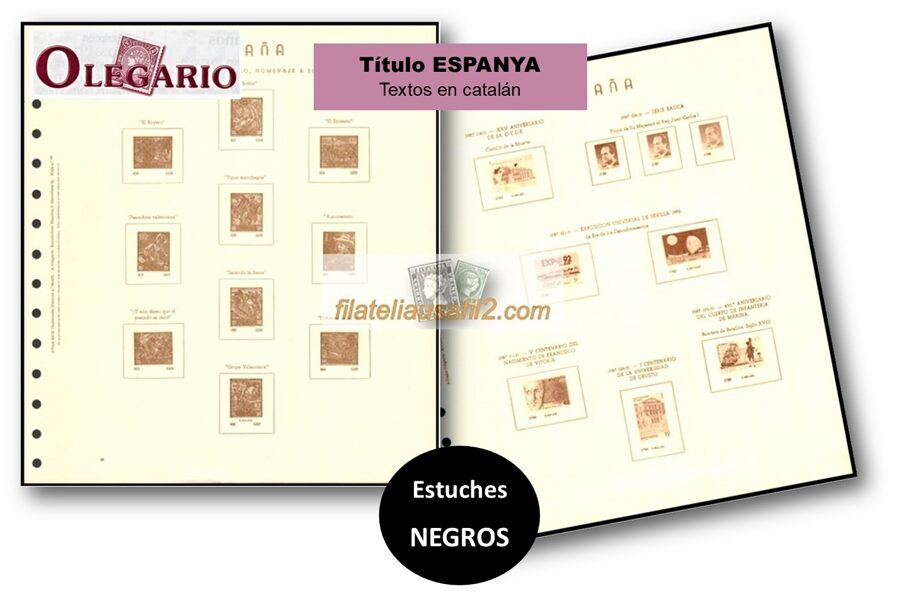 OLEGARIO años 1984 a 1986 montado con estuches negros -Título Espanya-  / Ref. 329c
