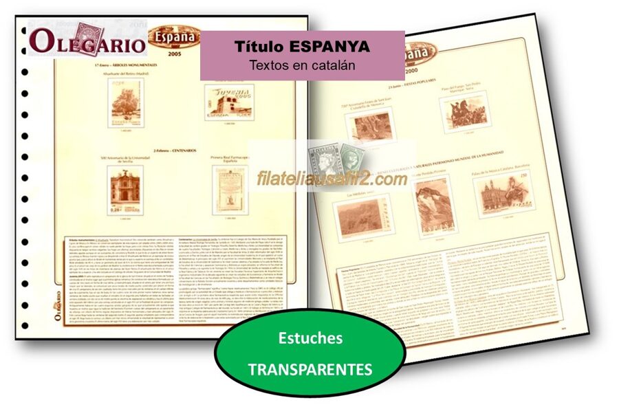 OLEGARIO años 1980 a 1985 "Textos en Catalán" montado con estuches transparentes / Ref. 149