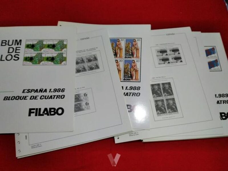 FILABO años 1986 a 1990 <Bloque de Cuatro> sin estuches / Ref. 031